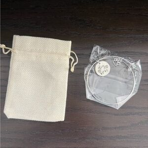 Dog Mom Silver Bangle Bracelet with Charm